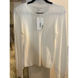 Chelsea & Violet Long Sleeve Ivory Sweater Size small 2-6 NEW